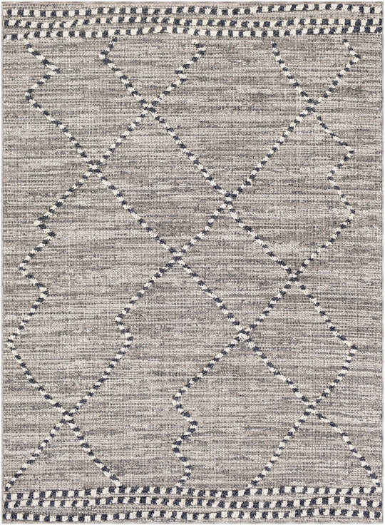 RAYME INDOOR - OUTDOOR RUG: GREY + CHARCOAL