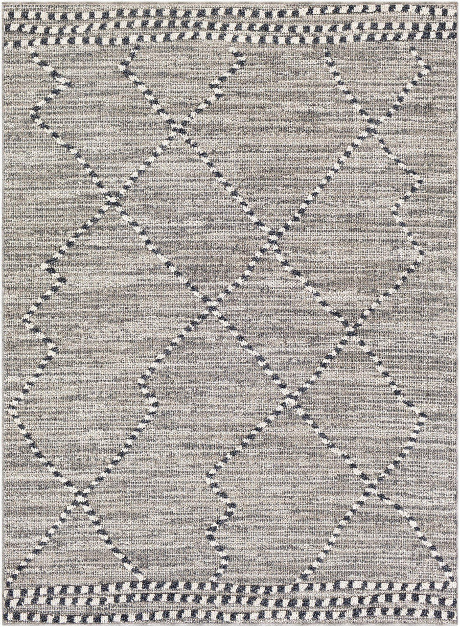 RAYME INDOOR - OUTDOOR RUG: GREY + CHARCOAL