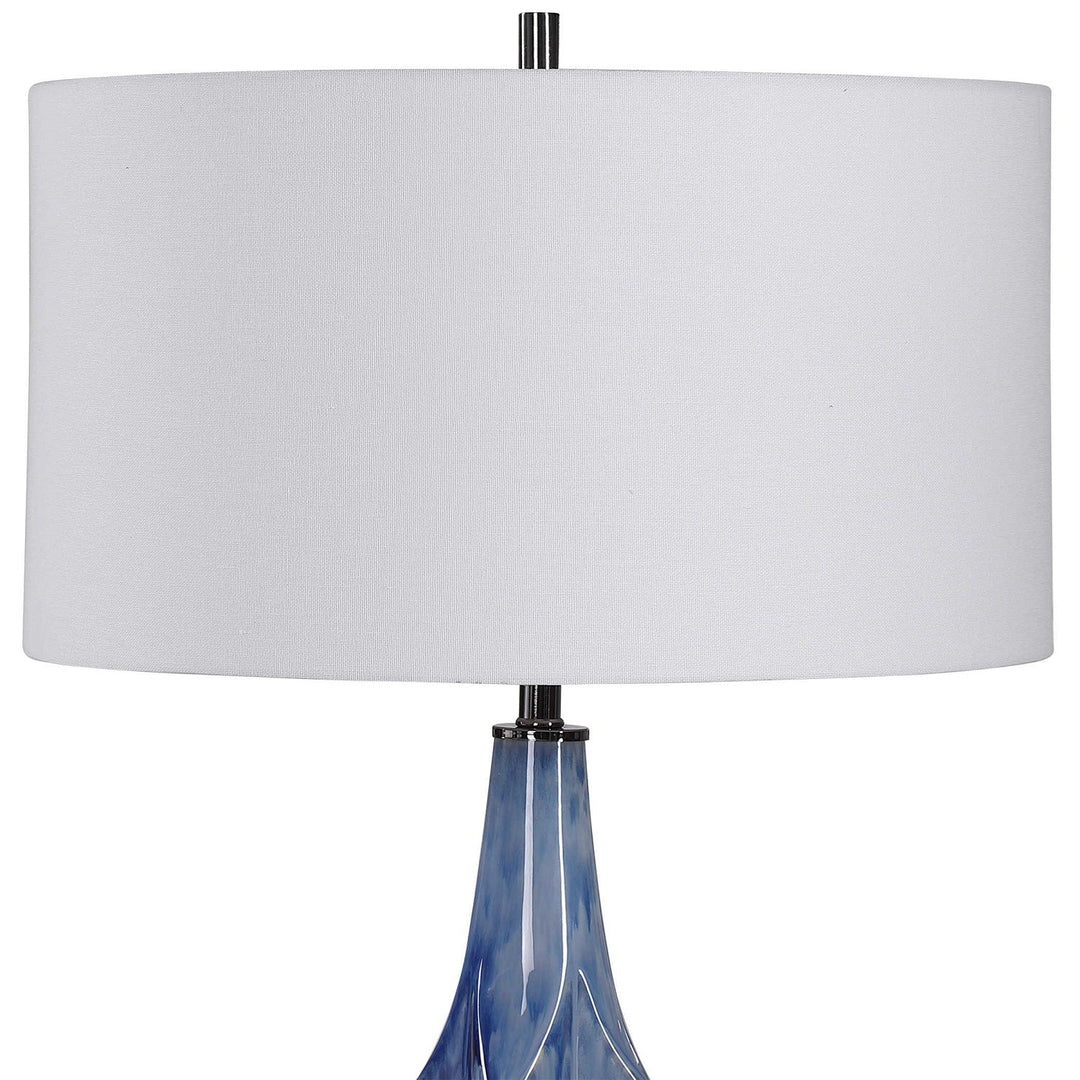 REACTIVE INDIGO BLUE GLAZE CERAMIC LAMP