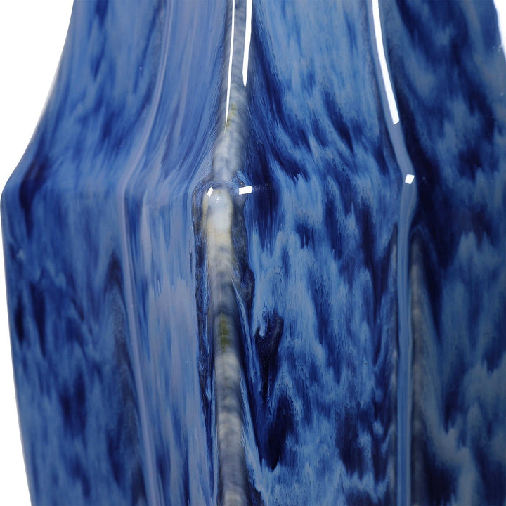 REACTIVE INDIGO BLUE GLAZE CERAMIC LAMP