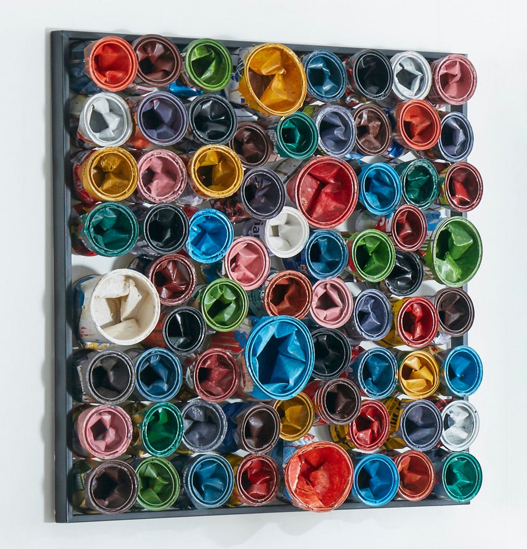 RECYCLED PAINT CANS WALL ART