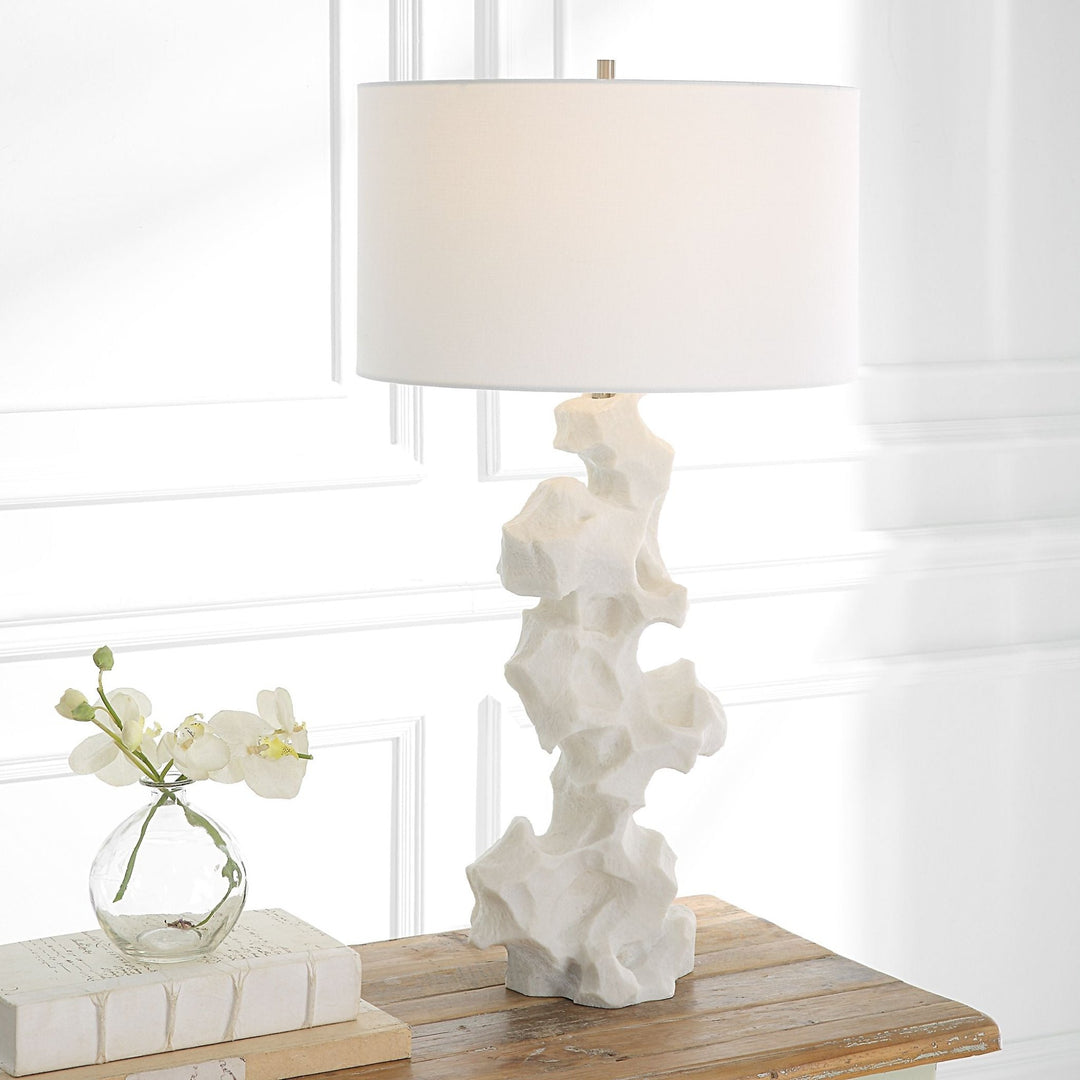 REMNANT WHITE STONE TABLE LAMP