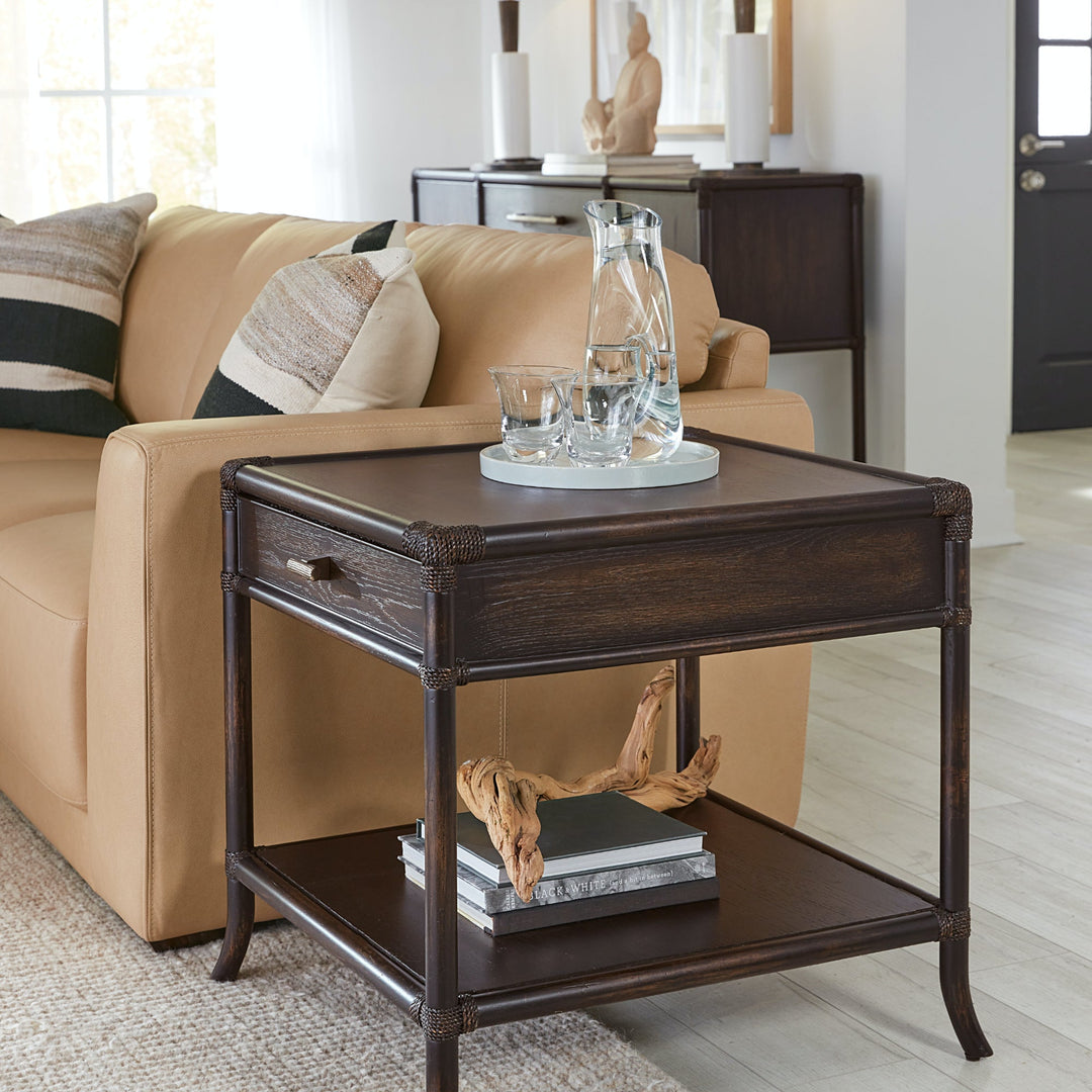 RETREAT POLE RATTAN END TABLE