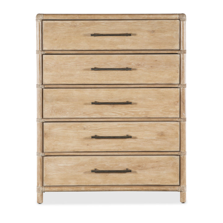 RETREAT POLE RATTAN FIVE - DRAWER CHEST