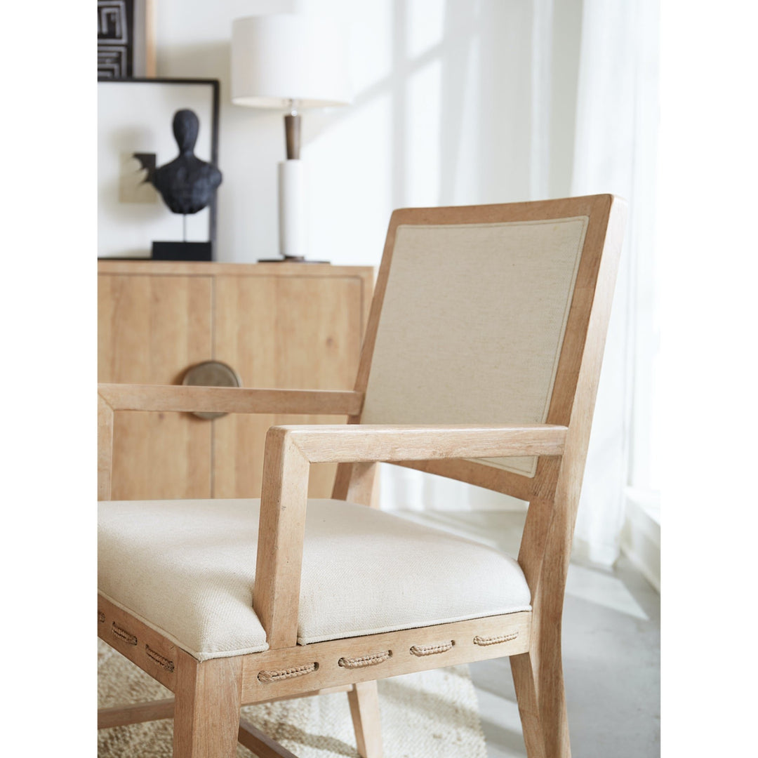 RETREAT RAFFIA BACK DINING ARM CHAIR