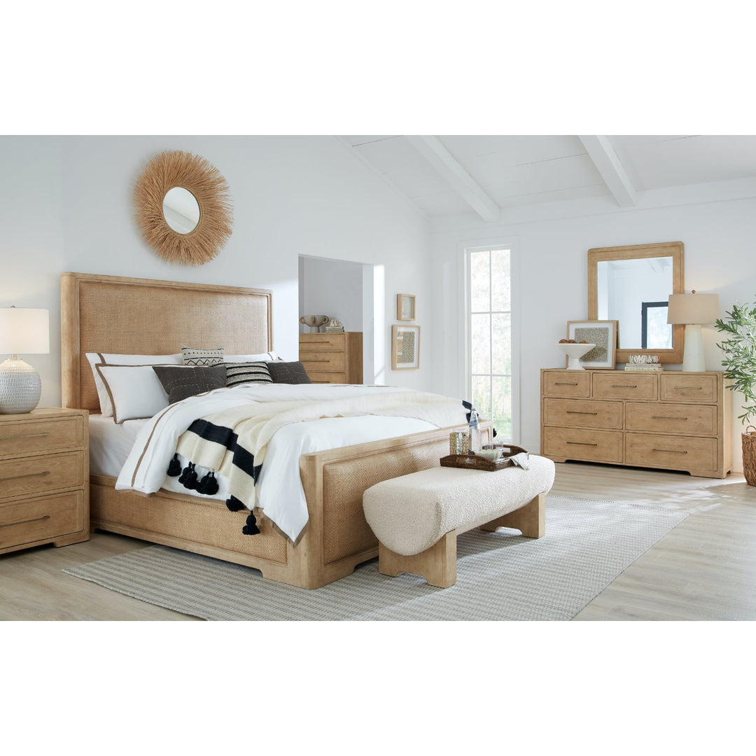 RETREAT RAFFIA PANEL BED