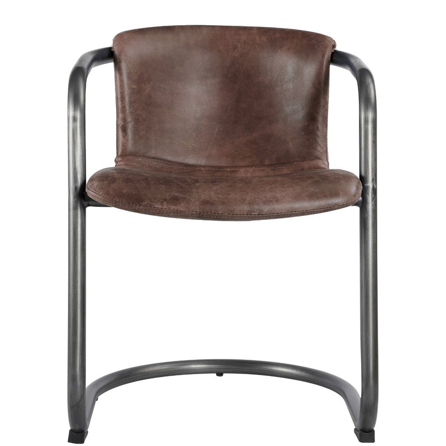 REVOLVE VINTAGE LEATHER DINING CHAIR: WHISKEY | SET OF 2