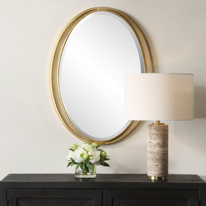 RHODES GOLD OVAL VANITY MIRROR