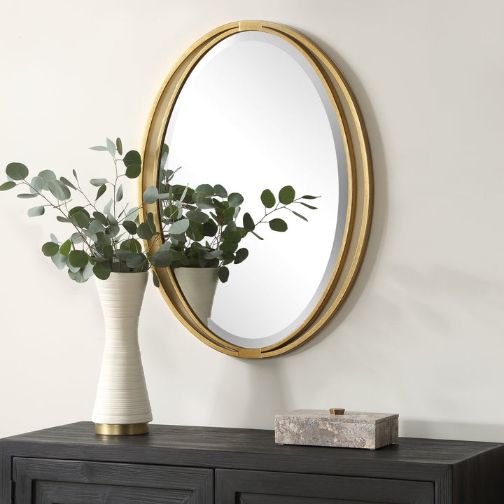 RHODES GOLD OVAL VANITY MIRROR