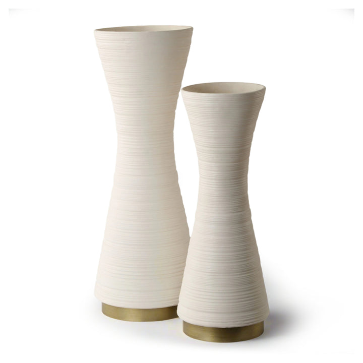 RIDGELINE WHITE VASES | SET OF 2