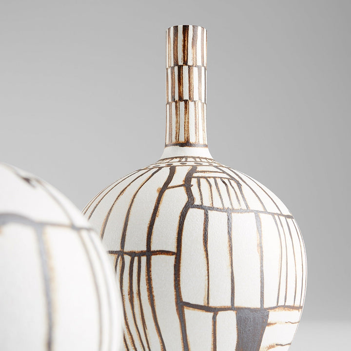 RISSE WHITE + RUST PORCELAIN VASES