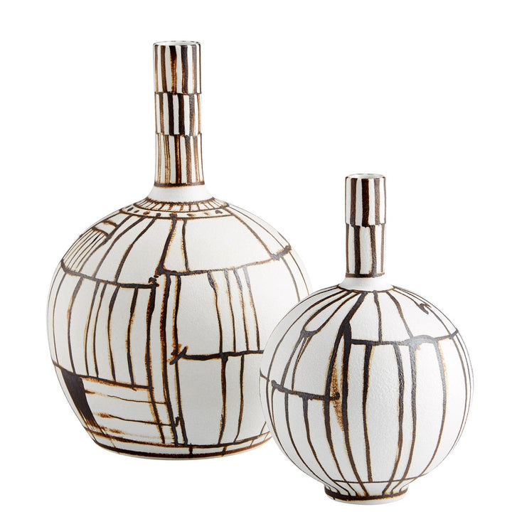 RISSE WHITE + RUST PORCELAIN VASES