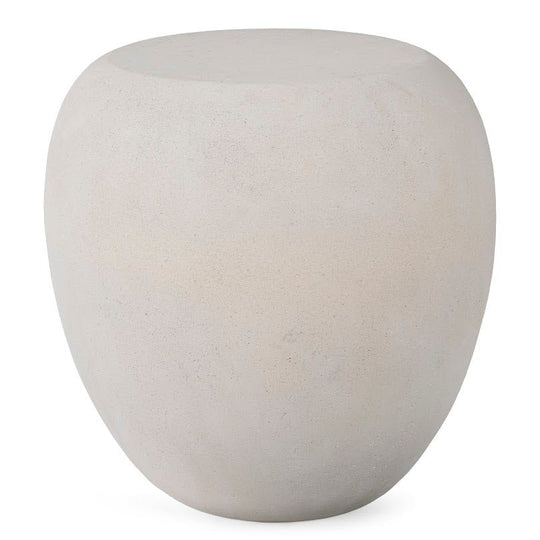 RIVER STONE END TABLE: IVORY