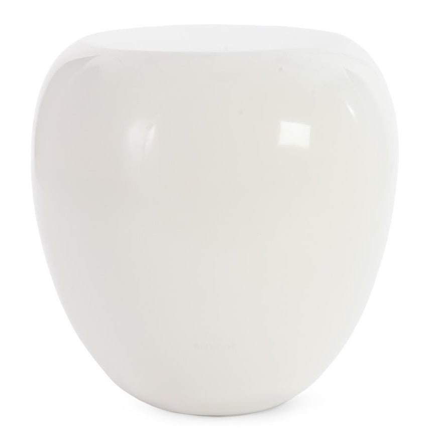 RIVER STONE END TABLE: WHITE