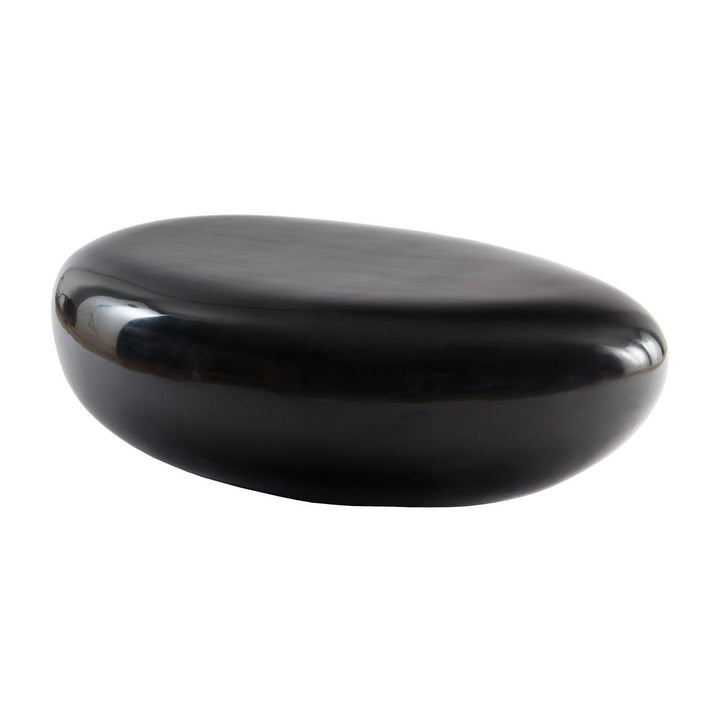 RIVER STONE INDOOR - OUTDOOR COFFEE TABLE: BLACK