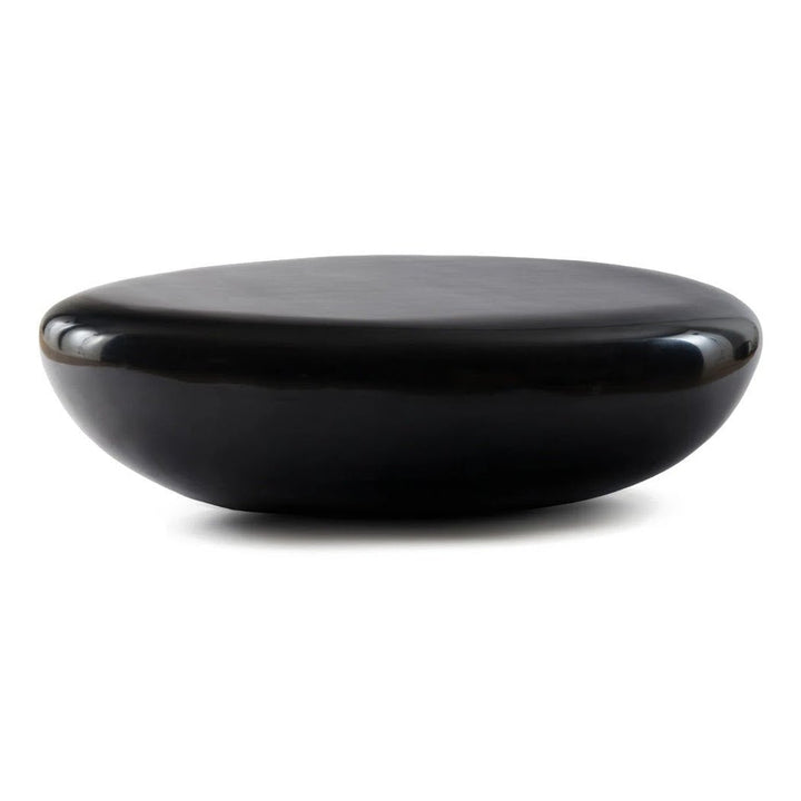 RIVER STONE INDOOR - OUTDOOR COFFEE TABLE: BLACK