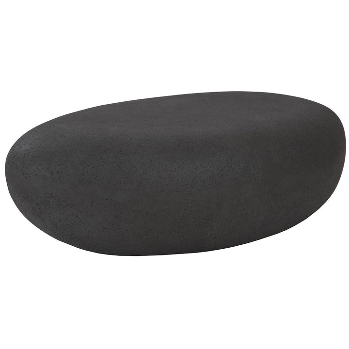 RIVER STONE INDOOR - OUTDOOR COFFEE TABLE: CHARCOAL