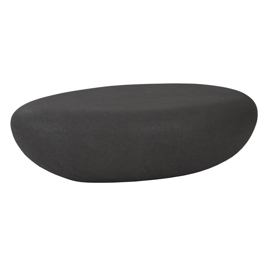 RIVER STONE INDOOR - OUTDOOR COFFEE TABLE: CHARCOAL