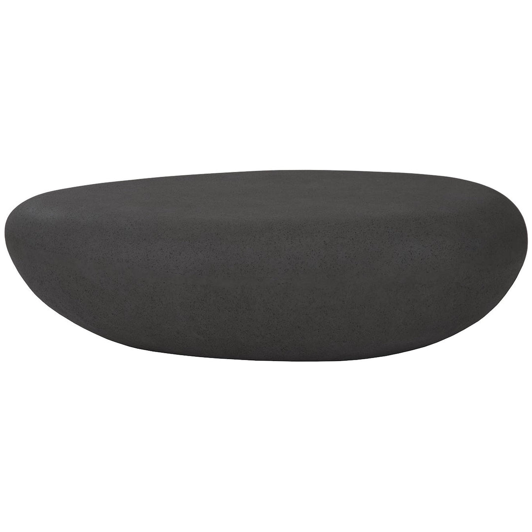 RIVER STONE INDOOR - OUTDOOR COFFEE TABLE: CHARCOAL