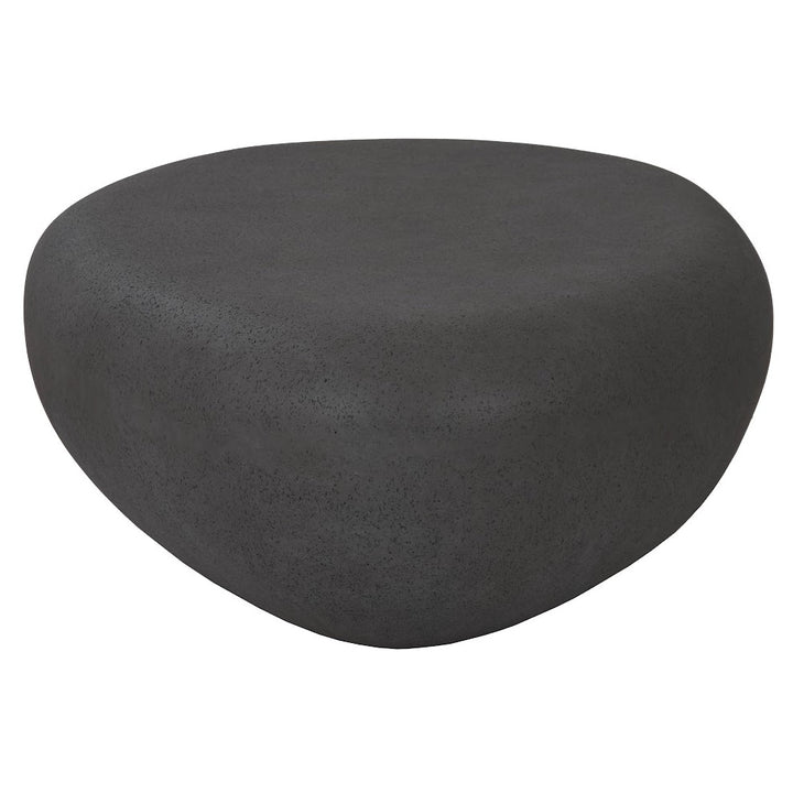 RIVER STONE INDOOR - OUTDOOR COFFEE TABLE: CHARCOAL