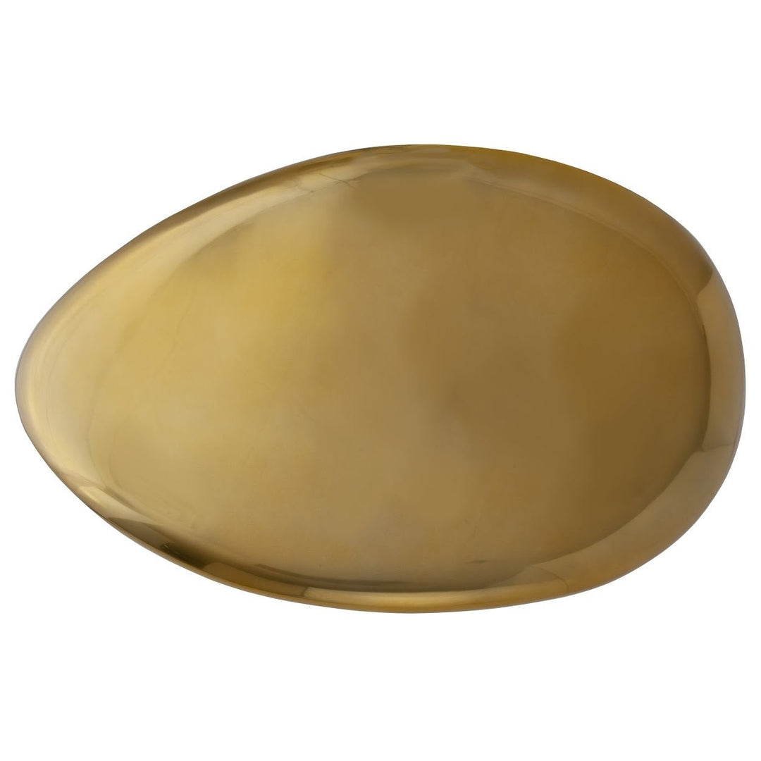 RIVER STONE INDOOR - OUTDOOR COFFEE TABLE: LIQUID GOLD