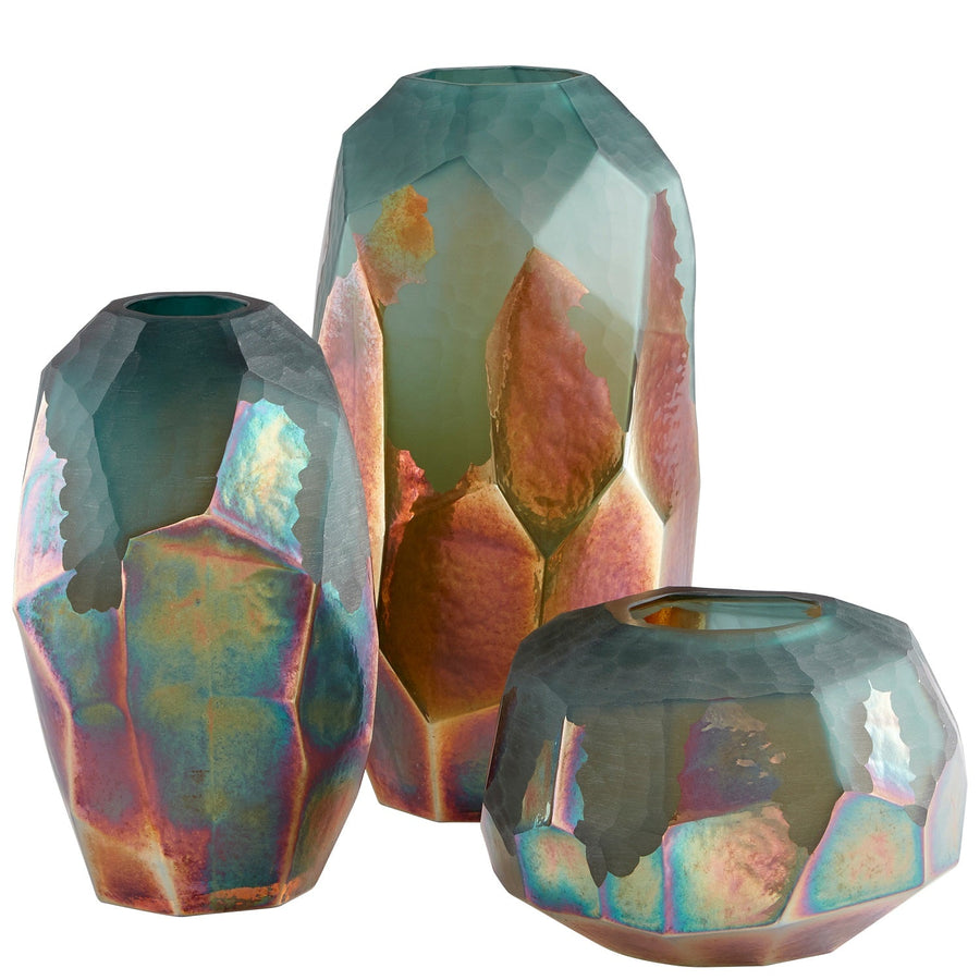 ROCA VERDE GLASS VASES