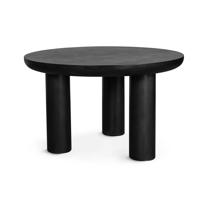 ROCCA 51''RD BLACK CONCRETE DINING TABLE