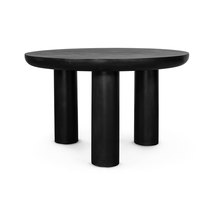 ROCCA 51''RD BLACK CONCRETE DINING TABLE