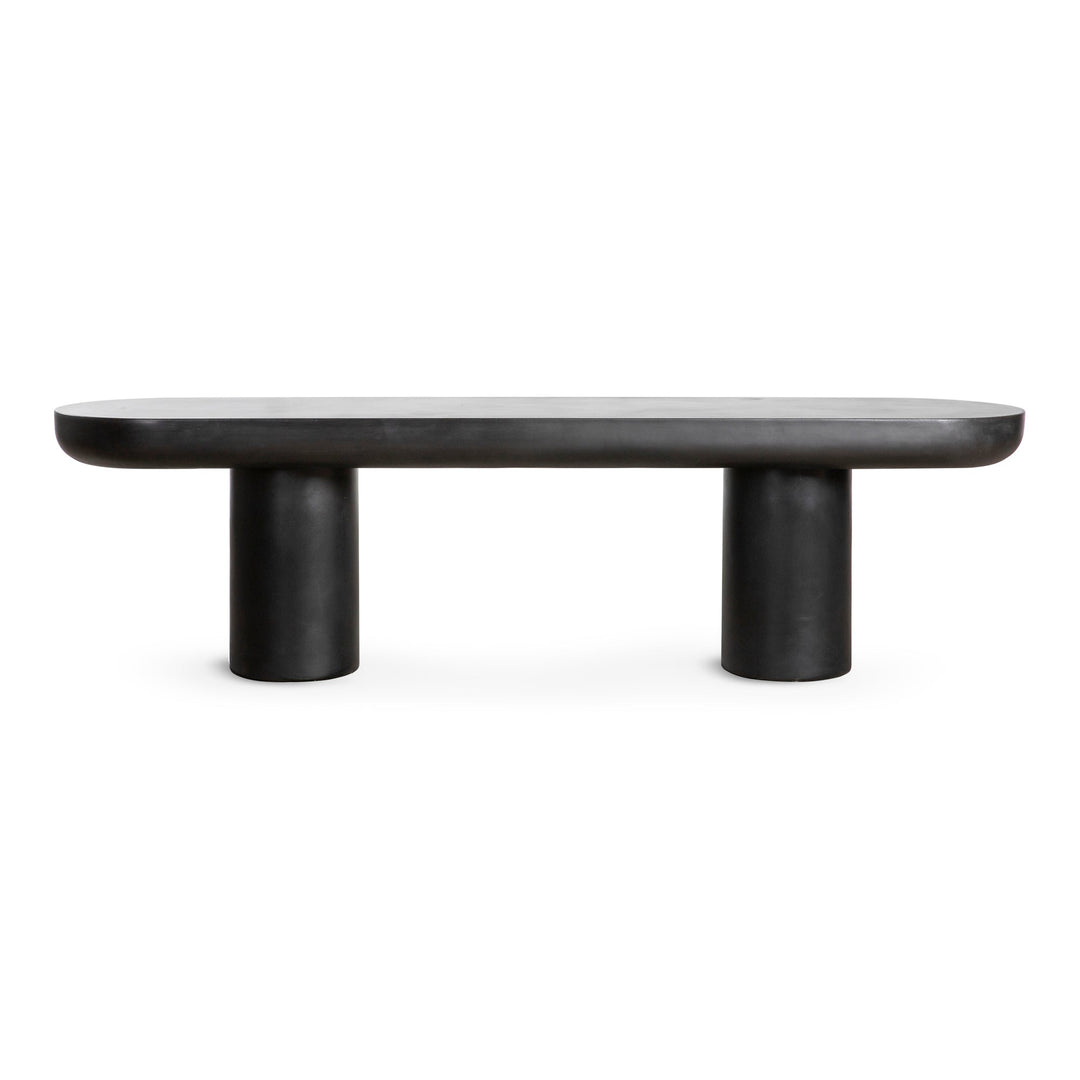 ROCCA BLACK CONCRETE DINING BENCH