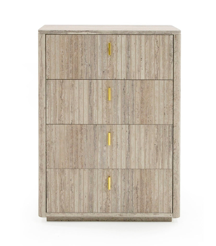 ROMA FAUX TRAVERTINE CHEST