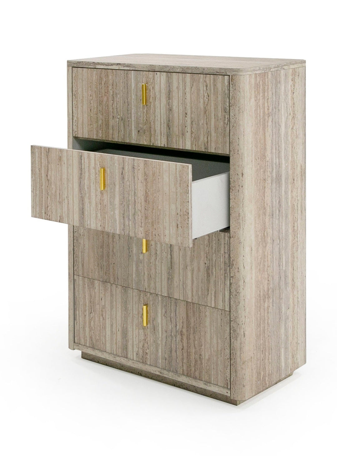 ROMA FAUX TRAVERTINE CHEST