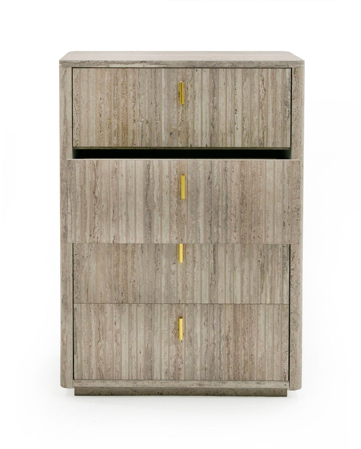 ROMA FAUX TRAVERTINE CHEST