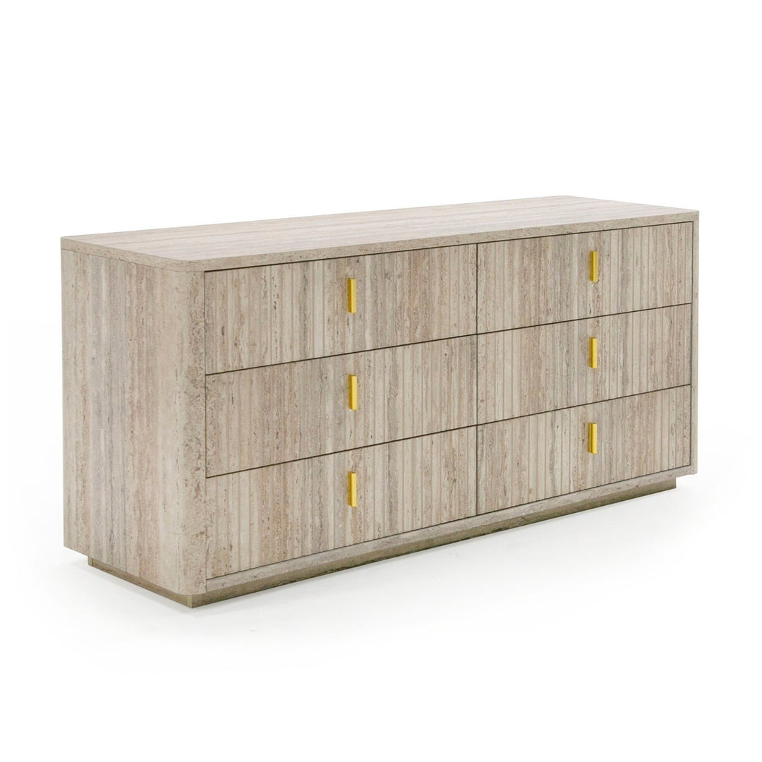 ROMA FAUX TRAVERTINE DRESSER