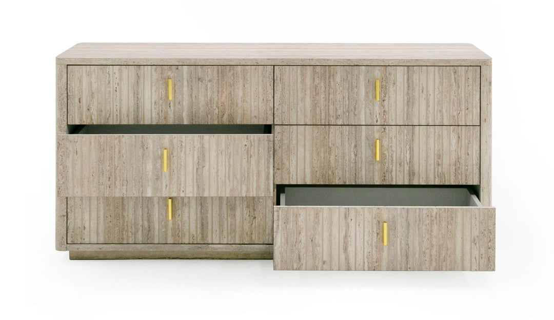 ROMA FAUX TRAVERTINE DRESSER