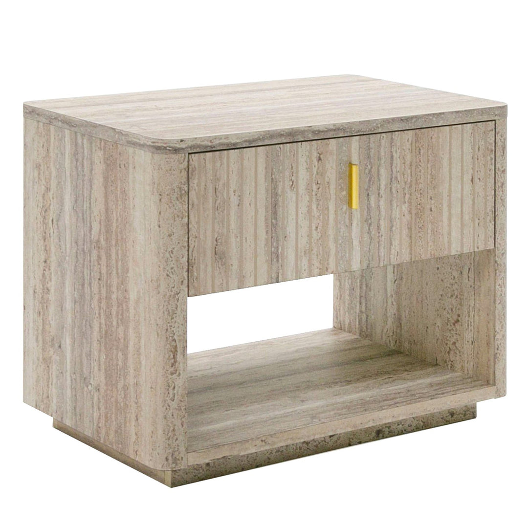 ROMA FAUX TRAVERTINE NIGHTSTAND