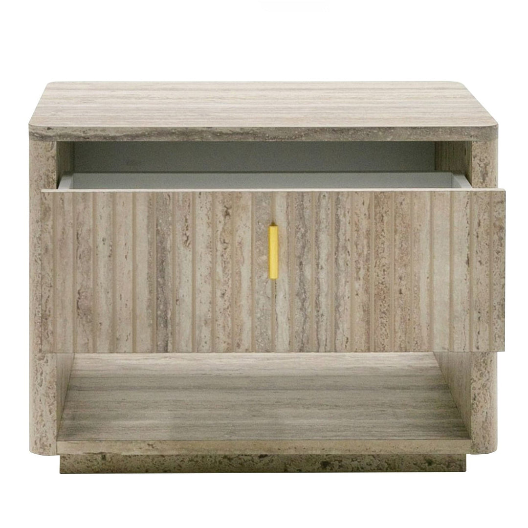 ROMA FAUX TRAVERTINE NIGHTSTAND