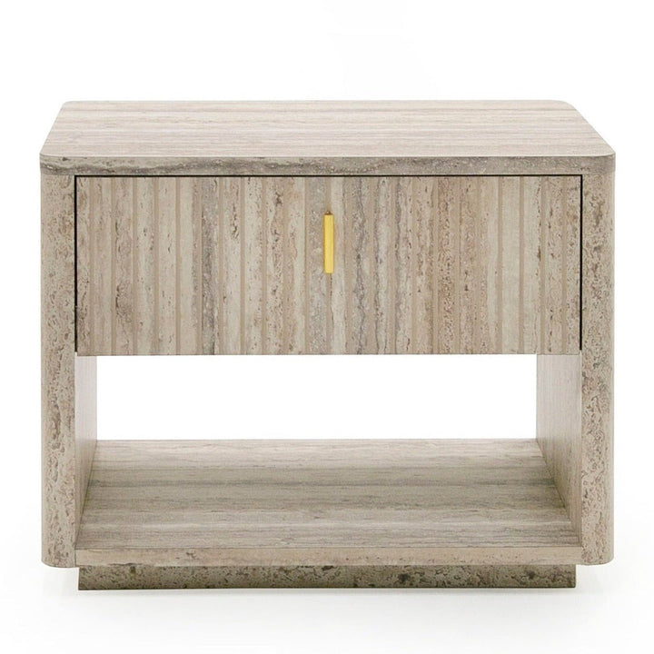 ROMA FAUX TRAVERTINE NIGHTSTAND