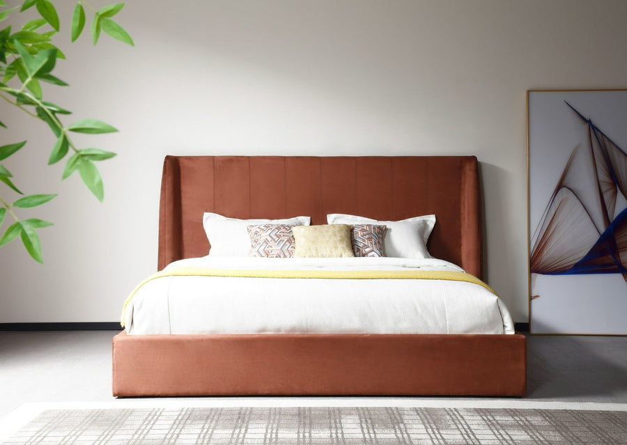 ROMA PLATFORM BED: BURNT ORANGE