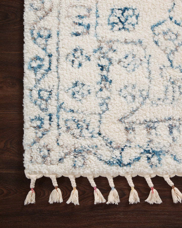 RONNIE 01 RUG: IVORY, OCEAN