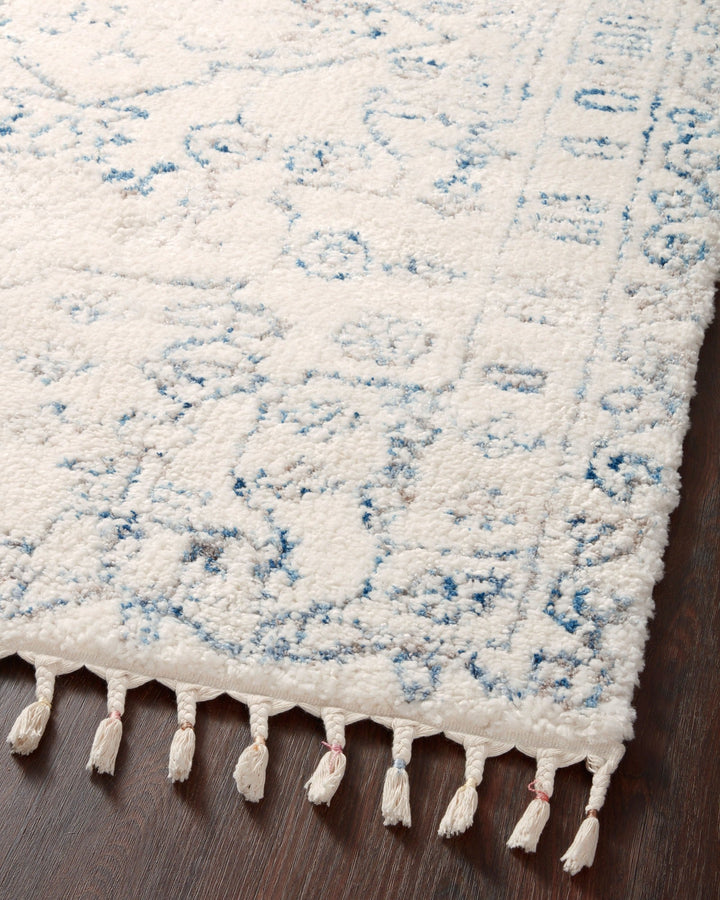 RONNIE 01 RUG: IVORY, OCEAN