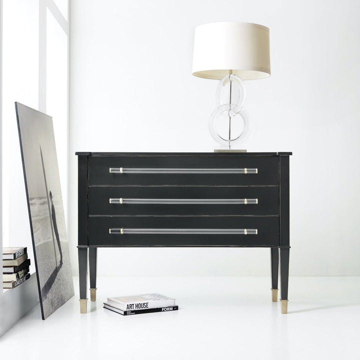 ROWAN THREE DRAWER CHEST: BLACK