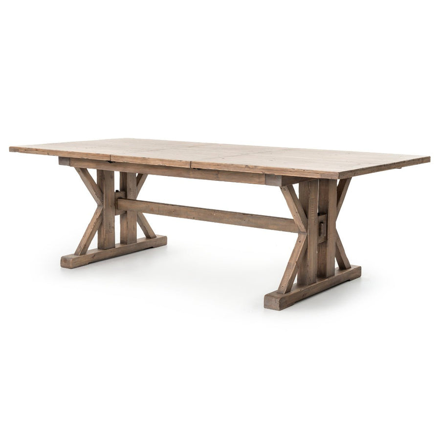 RUSTIC FARMHOUSE EXTENDABLE DINING TABLE