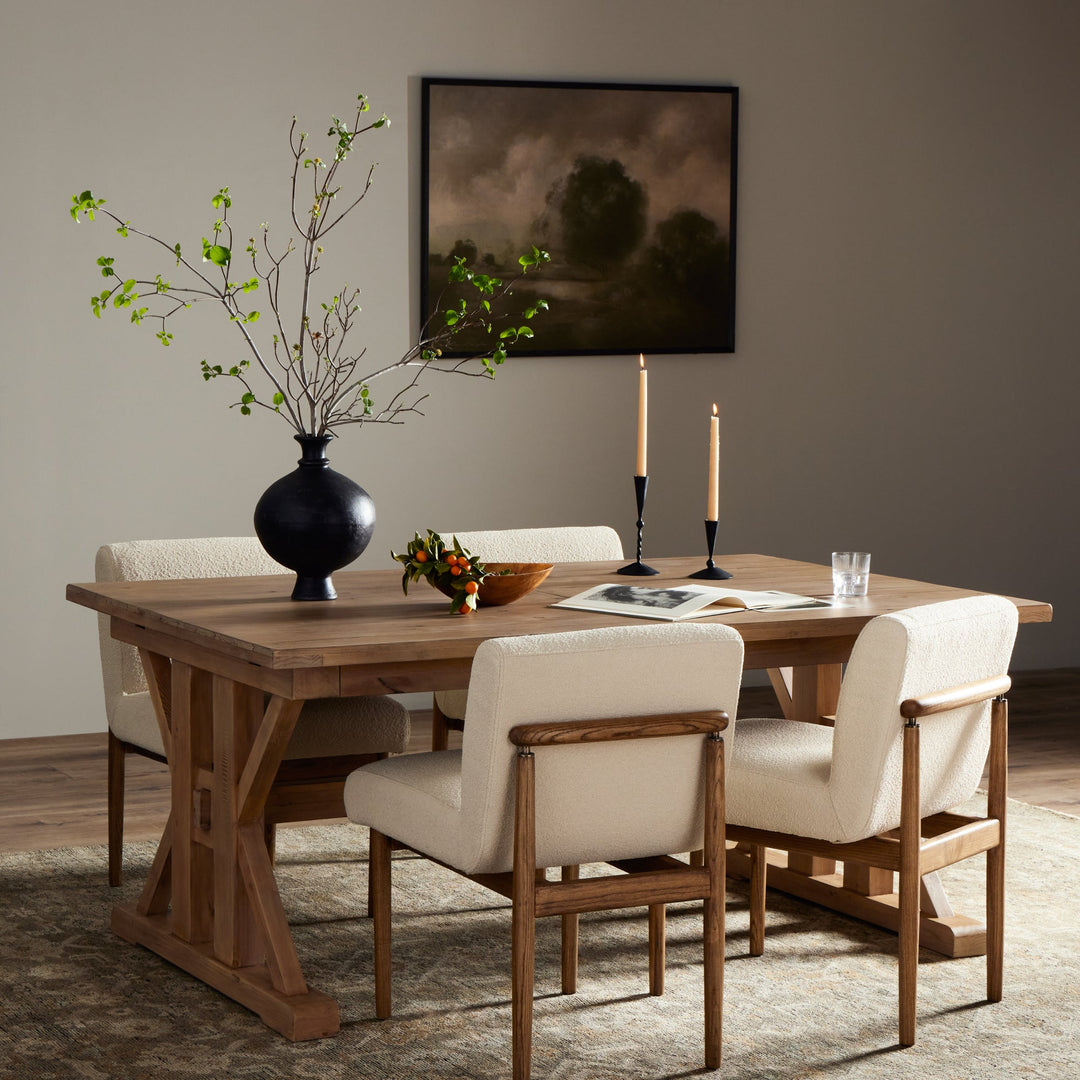 RUSTIC FARMHOUSE EXTENDABLE DINING TABLE