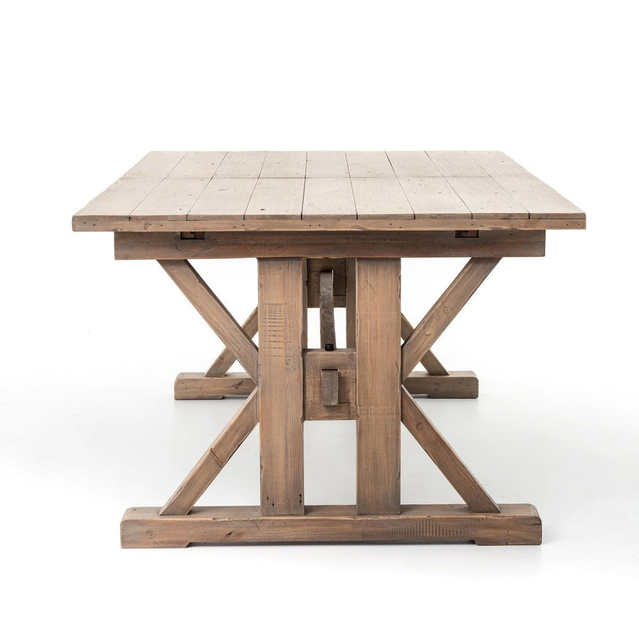 RUSTIC FARMHOUSE EXTENDABLE DINING TABLE