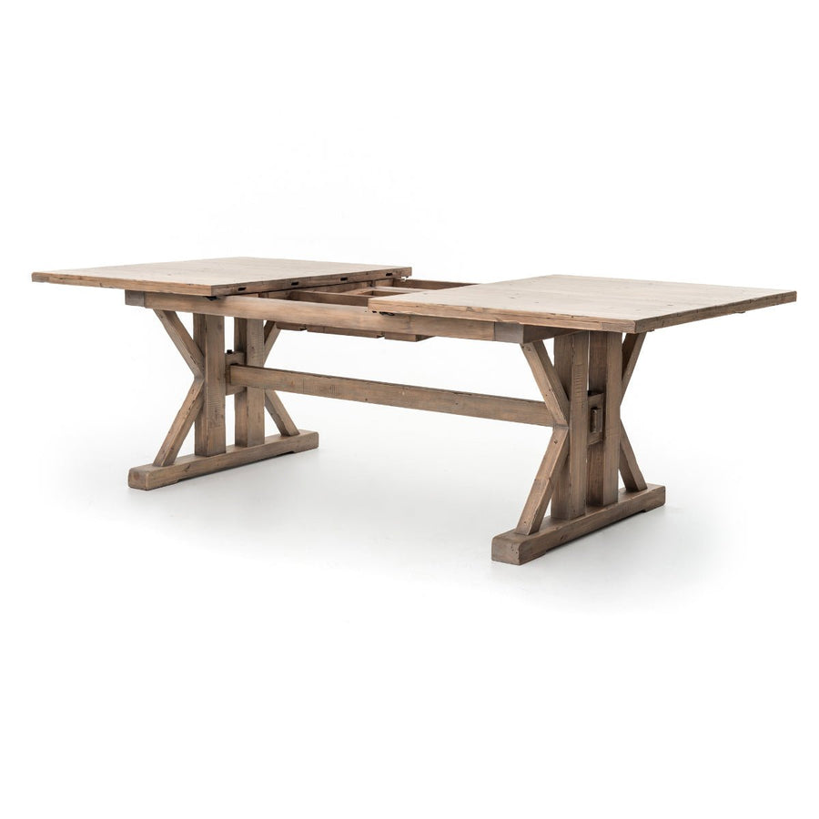 RUSTIC FARMHOUSE EXTENDABLE DINING TABLE