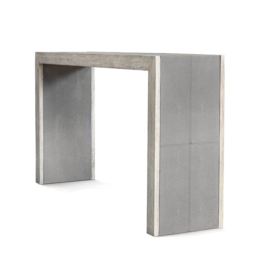 RUSTIC SHAGREEN CONSOLE TABLE