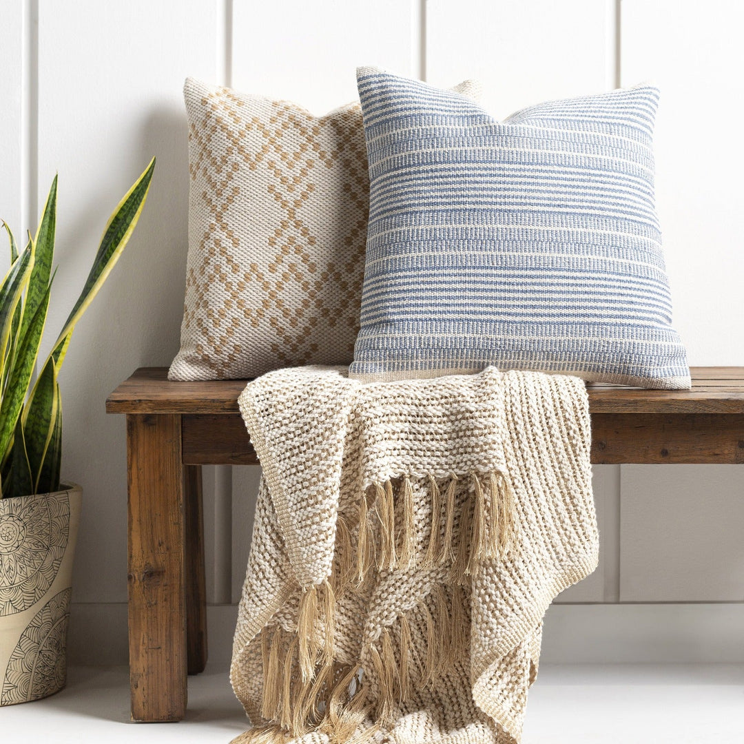 RYDER DENIM STRIPE KNIT PILLOW