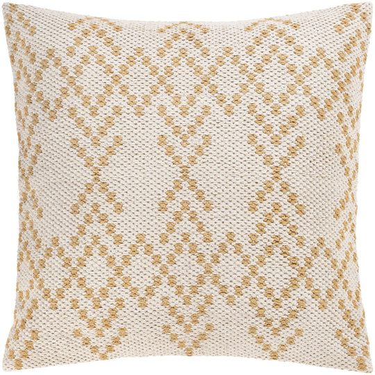 RYDER HONEY WHEAT DIAMOND KNIT PILLOW