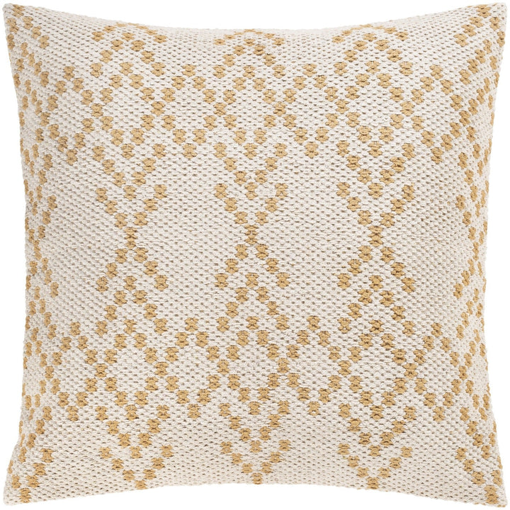 RYDER HONEY WHEAT DIAMOND KNIT PILLOW