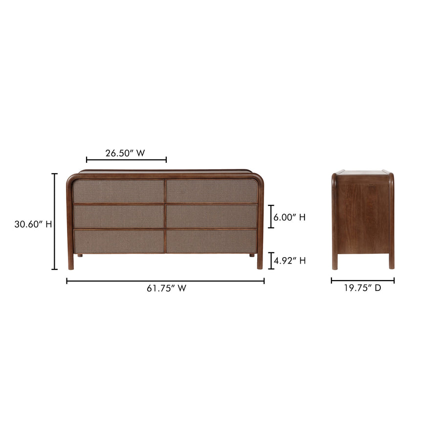 RYE 6 DRAWER DRESSER